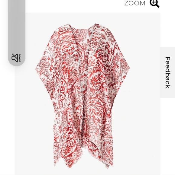 Chico's Paisley Romance Long & Lean Ruana Wrap size S/M - Picture 2 of 5